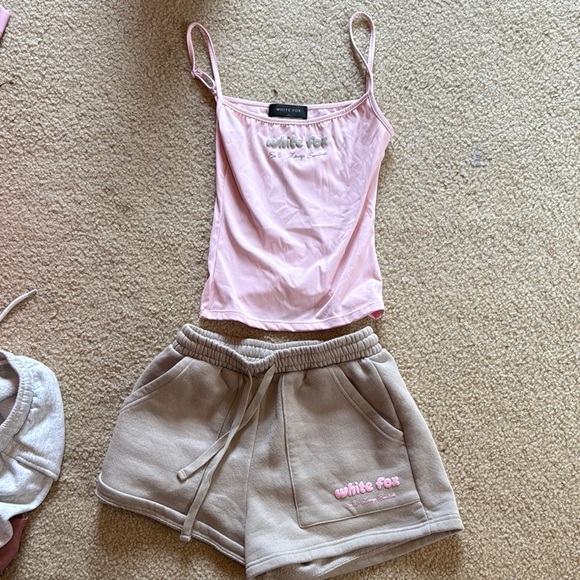 white fox tank & short set - Picture 2 of 3